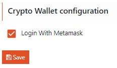 Crypto Wallet Configuration
